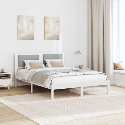 Rám Postele Světle Šedá 140 X 200 Cm Masivní Borové Dřevo
