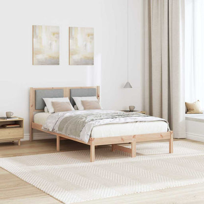 Rám Postele Světle Šedá 120 X 200 Cm Masivní Borové Dřevo