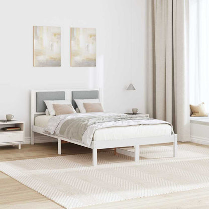 Rám Postele Světle Šedá 120 X 200 Cm Masivní Borové Dřevo