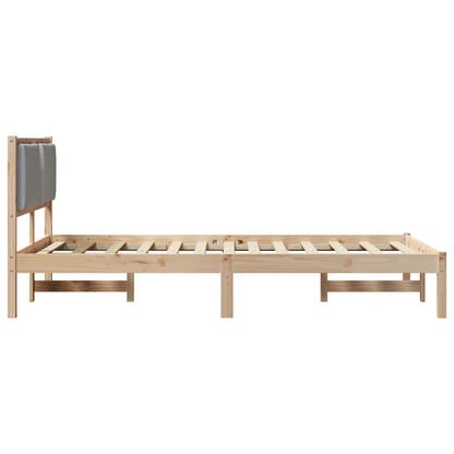 Rám Postele Světle Šedá 120 X 190 Cm Masivní Borové Dřevo