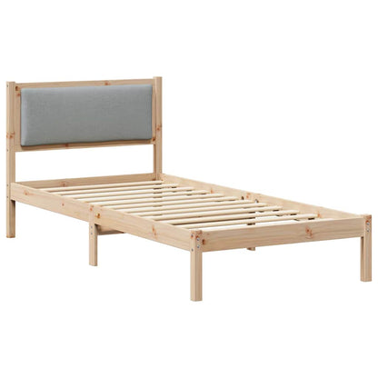 Rám Postele Světle Šedá 100 X 200 Cm Masivní Borové Dřevo
