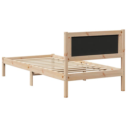 Rám Postele S Čelo Taupe 100 X 200 Cm Masivní Borové Dřevo