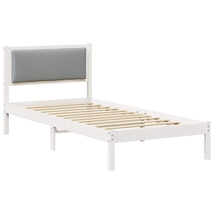 Rám Postele Světle Šedá 100 X 200 Cm Masivní Borové Dřevo