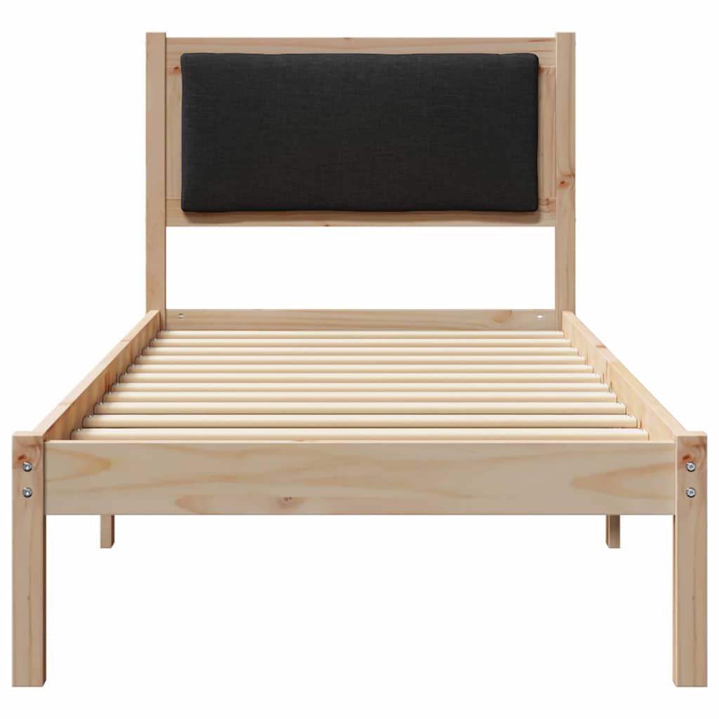 Rám Postele S Čelo Černá 80 X 200 Cm Masivní Borové Dřevo