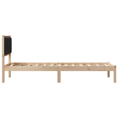 Rám Postele S Čelo Černá 80 X 200 Cm Masivní Borové Dřevo