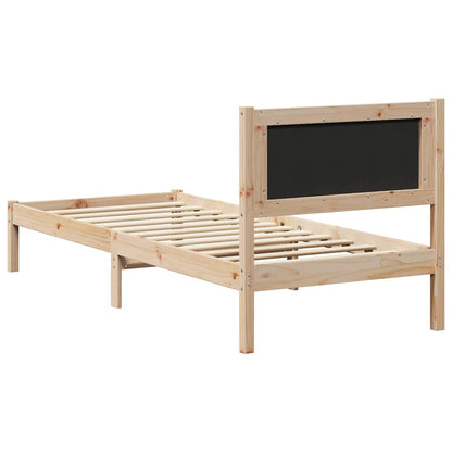 Rám Postele S Čelo Taupe 80 X 200 Cm Masivní Borové Dřevo