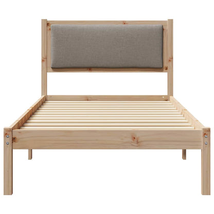 Rám Postele S Čelo Taupe 90 X 190 Cm Masivní Borové Dřevo