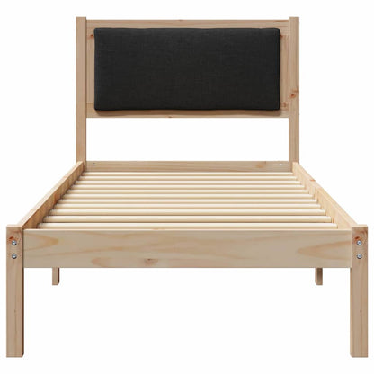 Rám Postele S Čelo Černá 80 X 190 Cm Masivní Borové Dřevo