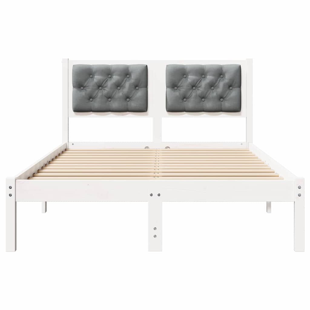 Rám Postele Světle Šedá 120 X 200 Cm Masivní Borové Dřevo