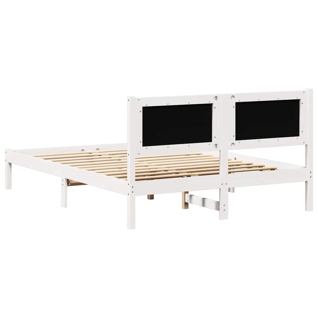 Rám Postele Světle Šedá 140 X 190 Cm Masivní Borové Dřevo