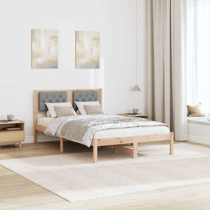 Rám Postele Světle Šedá 135 X 190 Cm Masivní Borové Dřevo
