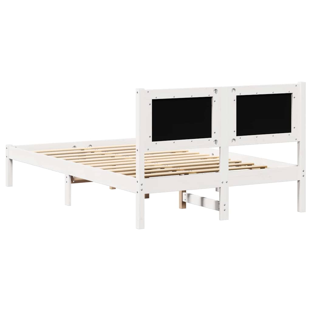 Rám Postele Světle Šedá 135 X 190 Cm Masivní Borové Dřevo
