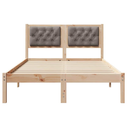 Rám Postele S Čelo Taupe 120 X 190 Cm Masivní Borové Dřevo