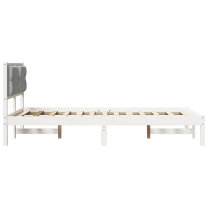 Rám Postele Světle Šedá 120 X 190 Cm Masivní Borové Dřevo