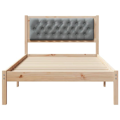 Rám Postele Světle Šedá 100 X 200 Cm Masivní Borové Dřevo