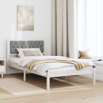 Rám Postele Světle Šedá 100 X 200 Cm Masivní Borové Dřevo