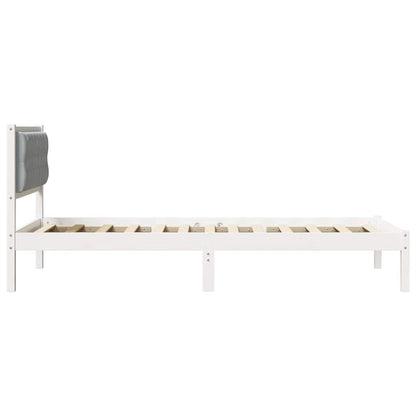Rám Postele Světle Šedá 100 X 200 Cm Masivní Borové Dřevo