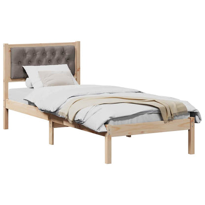 Rám Postele S Čelo Taupe 90 X 190 Cm Masivní Borové Dřevo