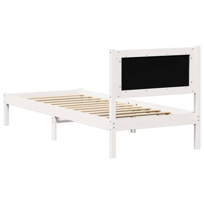 Rám Postele S Čelo Světle Šedá 90 X 190 Cm Masivní Borové Dřevo