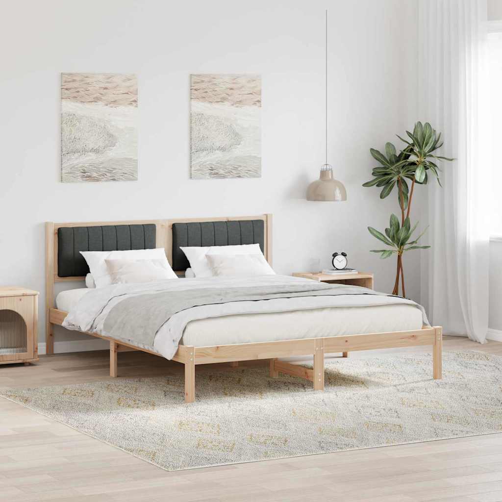 Rám Postele S Čalouněným Čelem S Čelo Tmavě Šedá 160 X 200 Cm