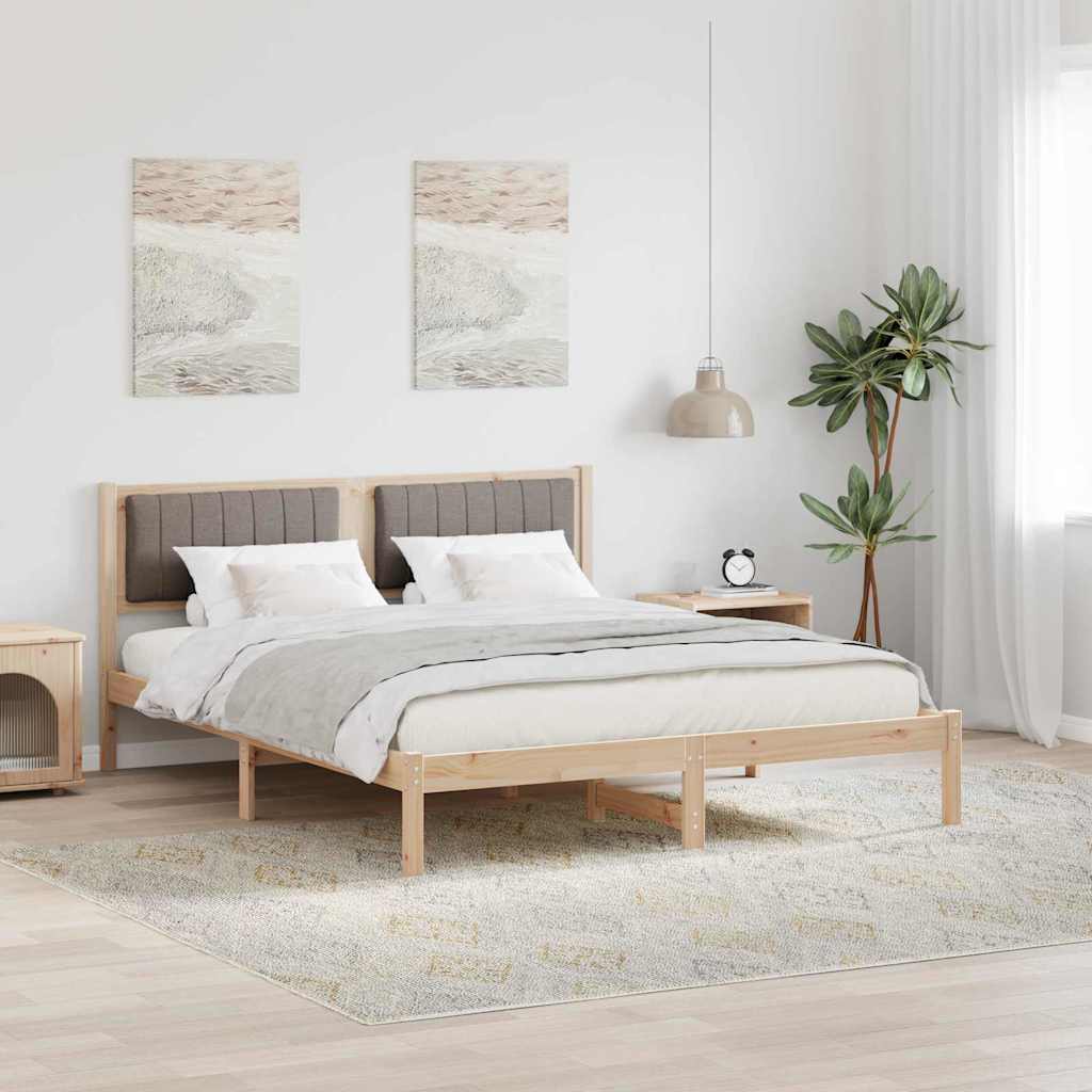 Rám Postele S Čalouněným Čelem S Čelo Taupe 160 X 200 Cm