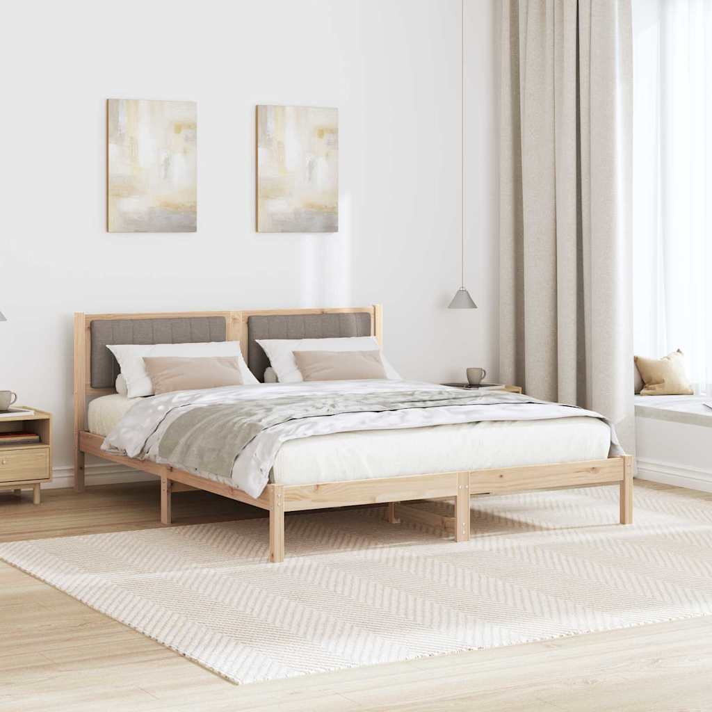 Rám Postele S Čalouněným Čelem S Čelo Taupe 160 X 200 Cm