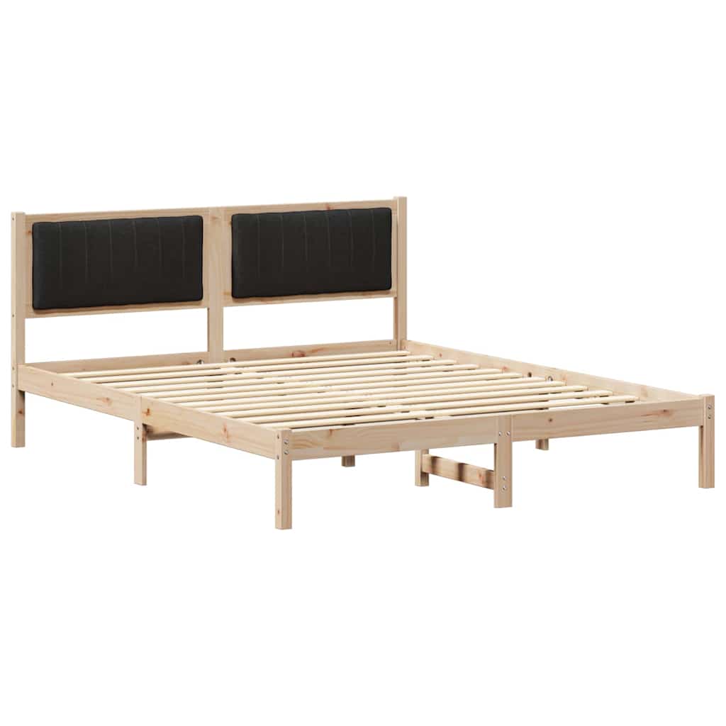 Rám Postele S Čalouněným Čelem S Čelo Černá 150 X 200 Cm