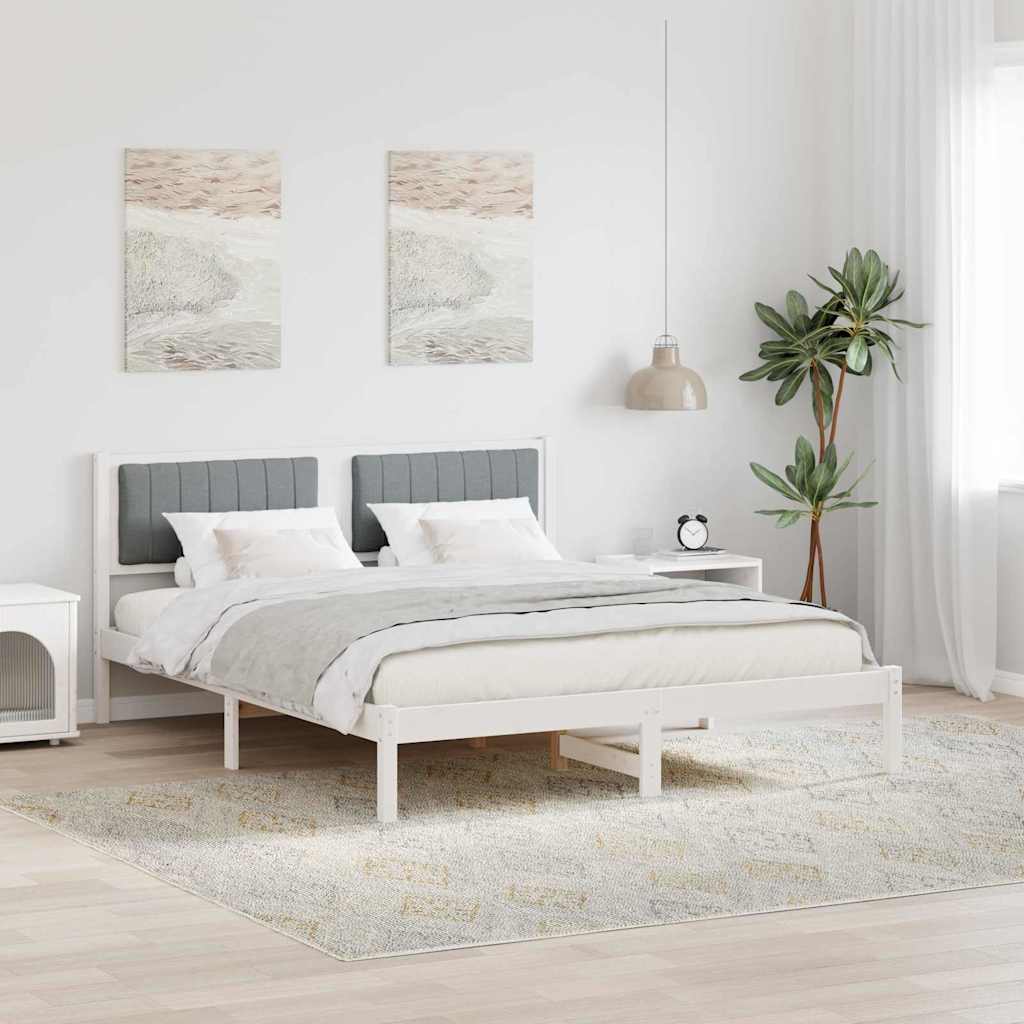 Rám Postele S Čalouněným Čelem S Čelo Světle Šedá 150 X 200 Cm