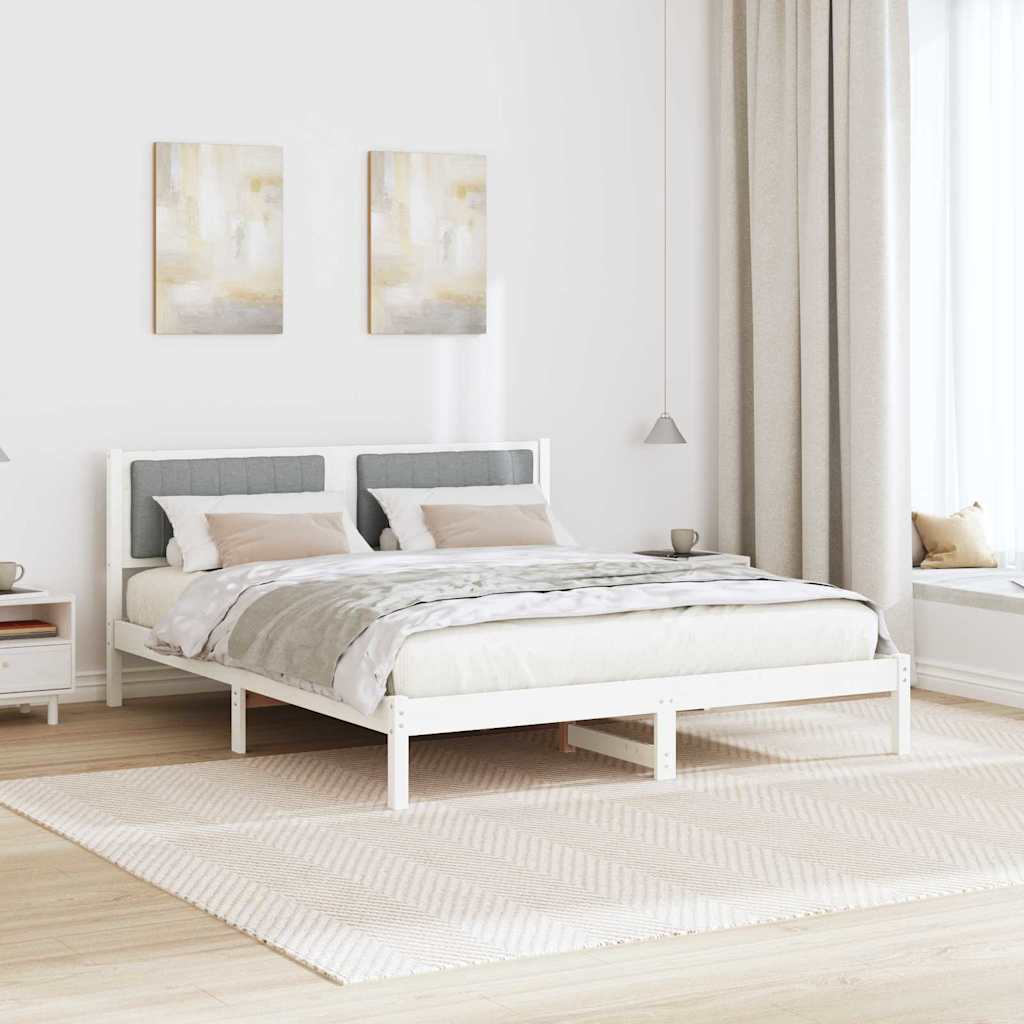 Rám Postele S Čalouněným Čelem S Čelo Světle Šedá 150 X 200 Cm