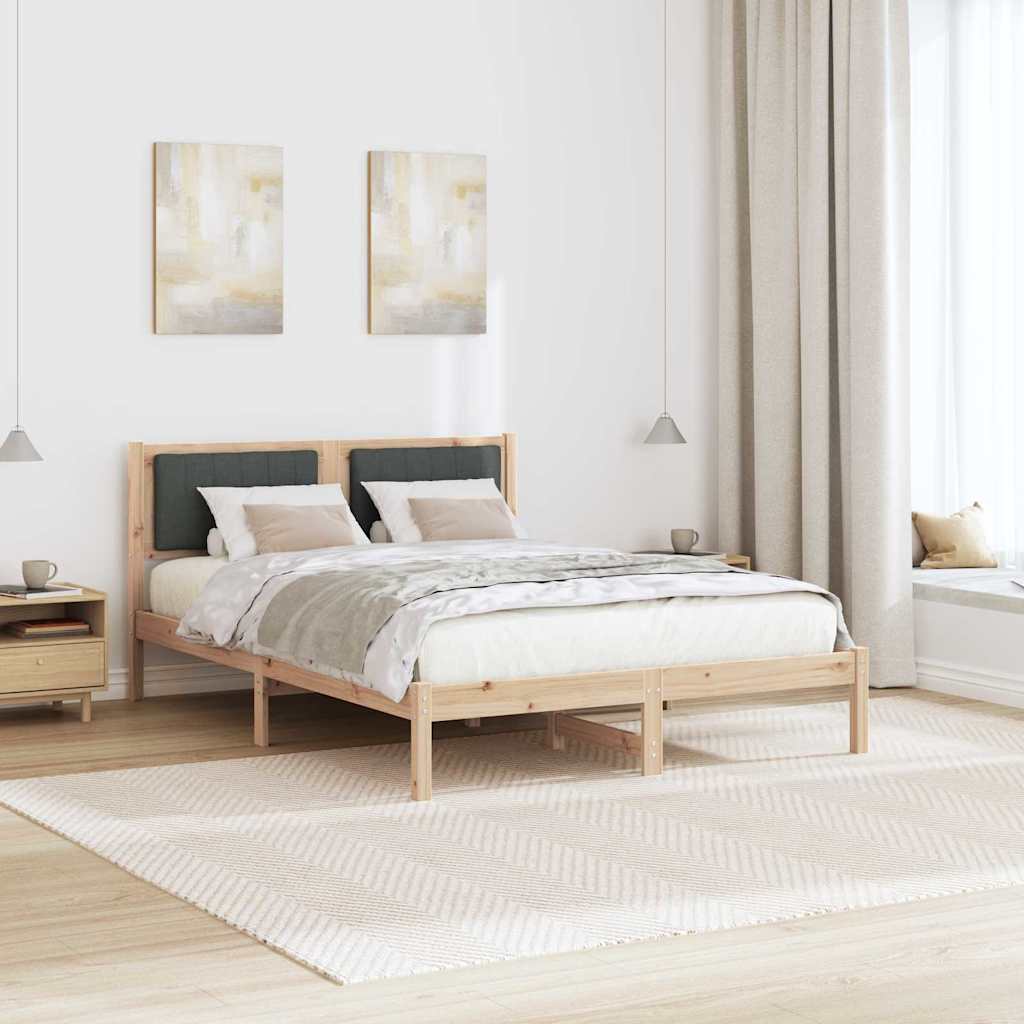 Rám Postele S Čalouněným Čelem S Čelo Tmavě Šedá 140 X 200 Cm