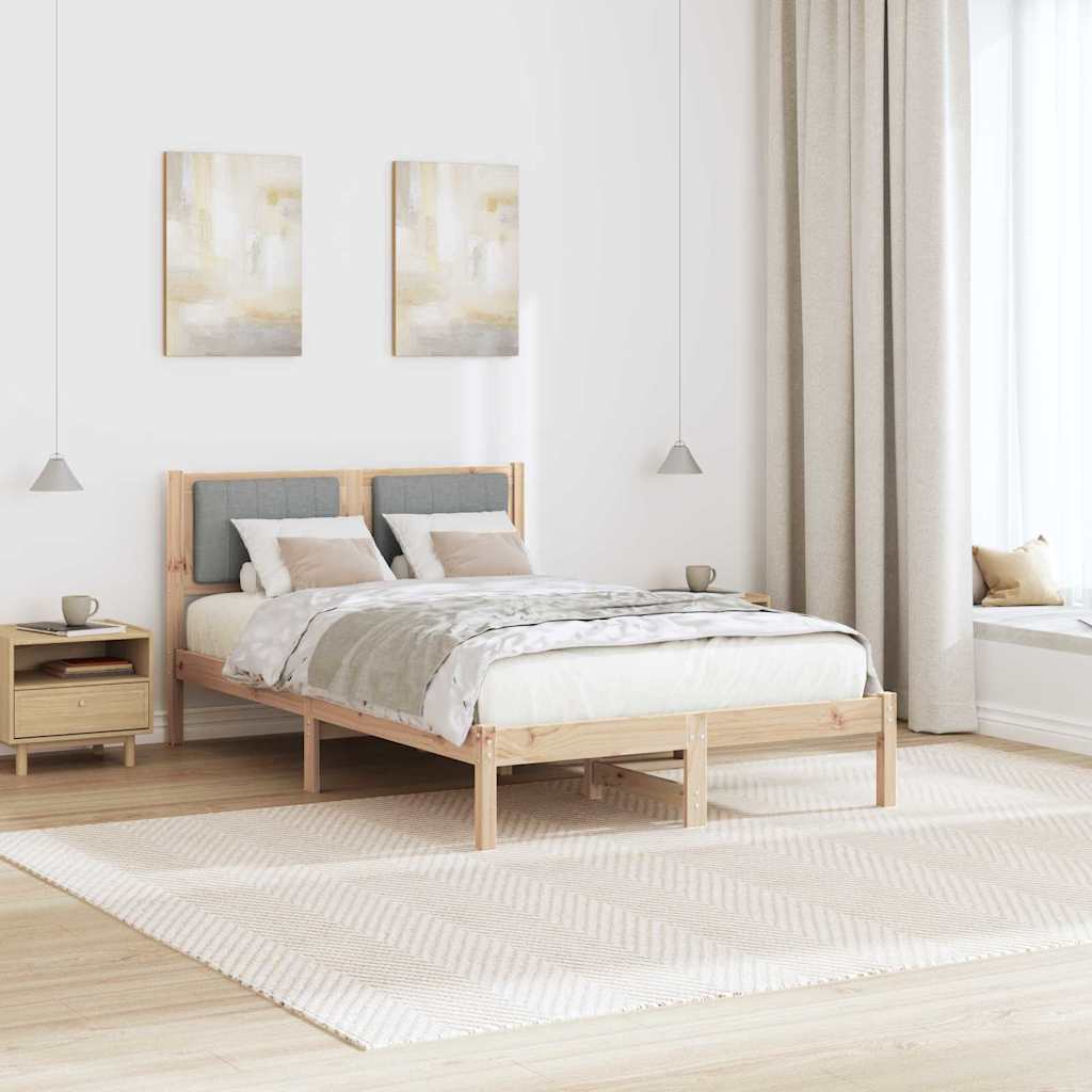 Rám Postele S Čalouněným Čelem S Čelo Světle Šedá 120 X 200 Cm