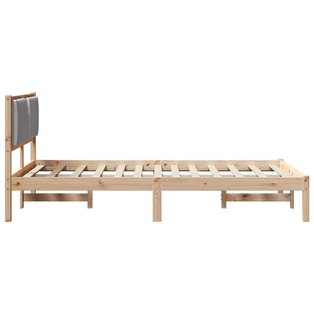 Rám Postele S Čalouněným Čelem S Čelo Světle Šedá 120 X 200 Cm