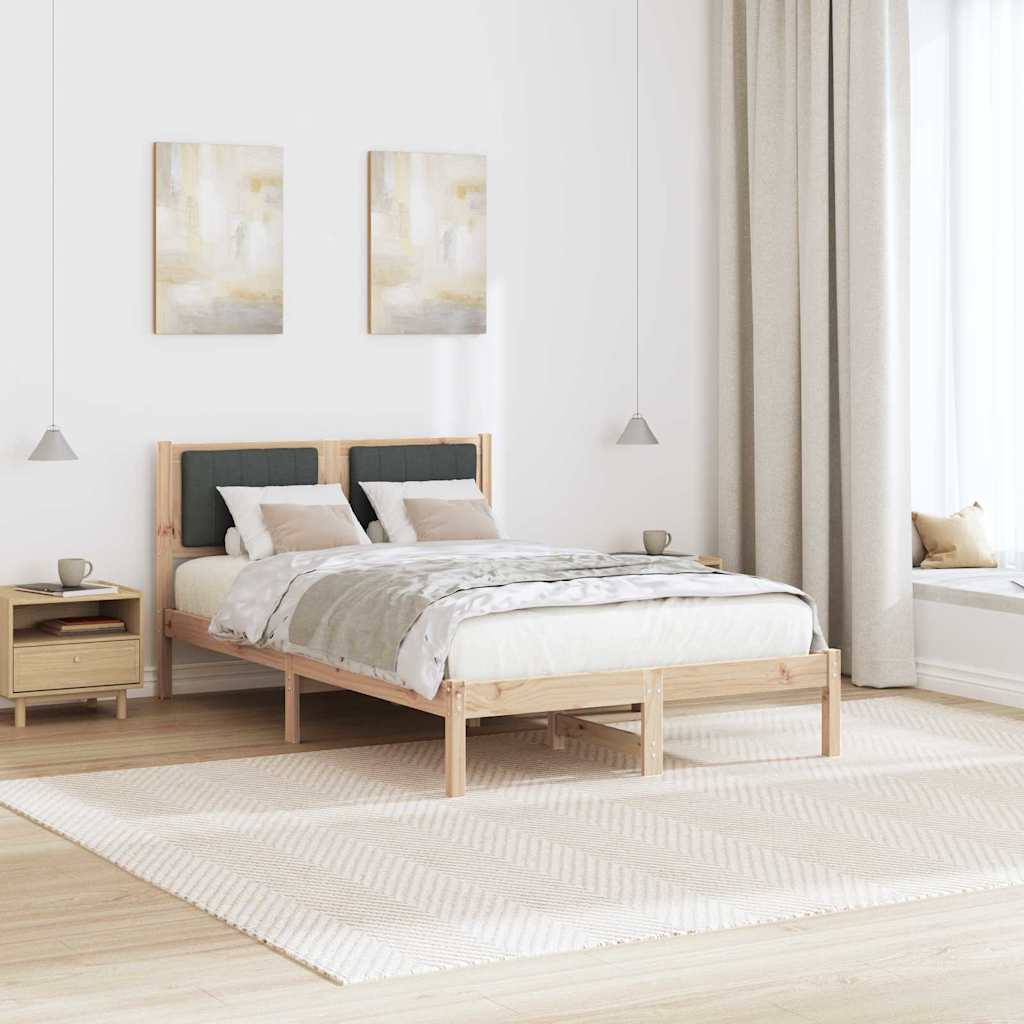 Rám Postele S Čalouněným Čelem S Čelo Tmavě Šedá 120 X 200 Cm
