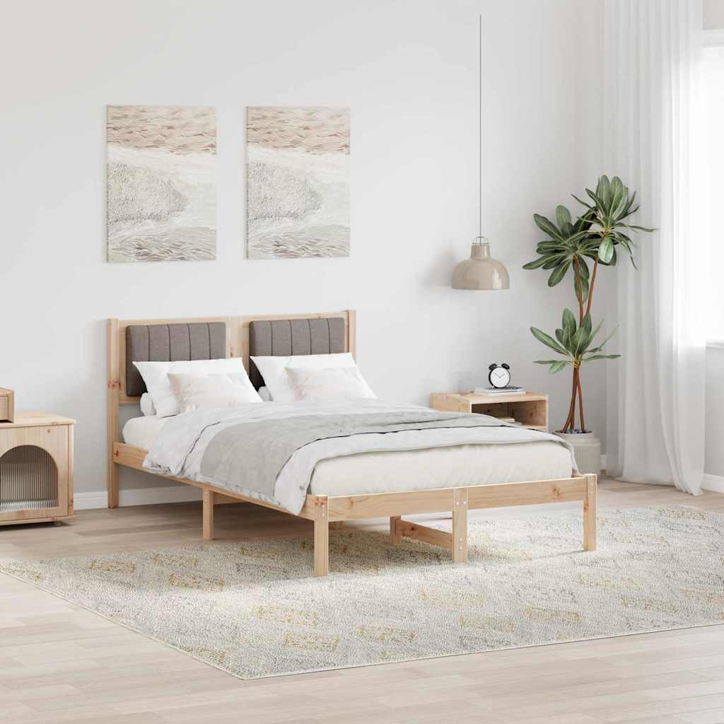 Rám Postele S Čalouněným Čelem S Čelo Taupe 120 X 200 Cm