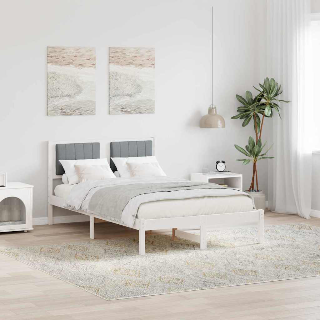 Rám Postele S Čalouněným Čelem S Čelo Světle Šedá 120 X 200 Cm