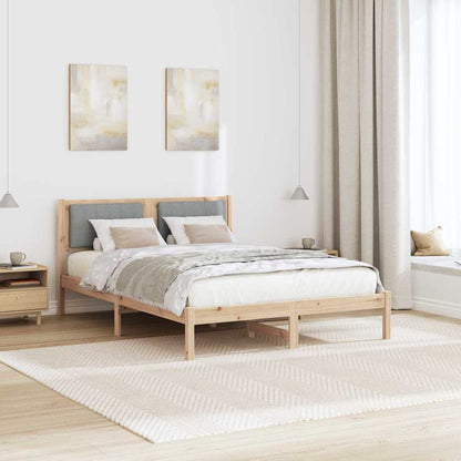 Rám Postele S Čalouněným Čelem S Čelo Světle Šedá 140 X 190 Cm