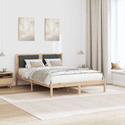 Rám Postele S Čalouněným Čelem S Čelo Tmavě Šedá 140 X 190 Cm