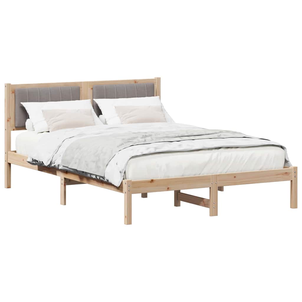 Rám Postele S Čalouněným Čelem S Čelo Taupe 140 X 190 Cm