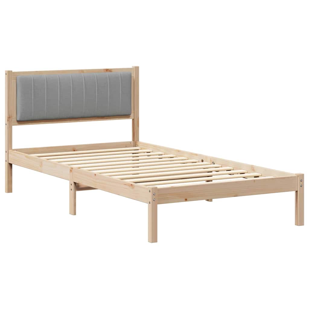 Rám Postele S Čalouněným Čelem S Čelo Světle Šedá 100 X 200 Cm