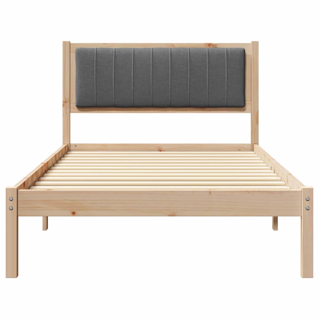 Rám Postele S Čalouněným Čelem S Čelo Tmavě Šedá 100 X 200 Cm