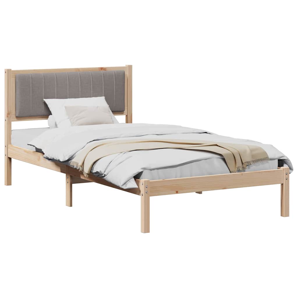 Rám Postele S Čalouněným Čelem S Čelo Taupe 100 X 200 Cm