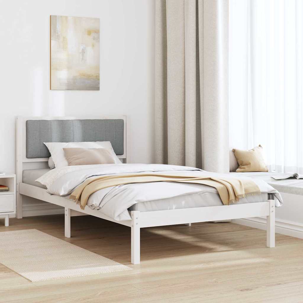Rám Postele S Čalouněným Čelem S Čelo Světle Šedá 100 X 200 Cm