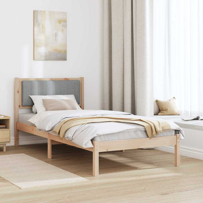 Rám Postele S Čalouněným Čelem S Čelo Světle Šedá 90 X 200 Cm