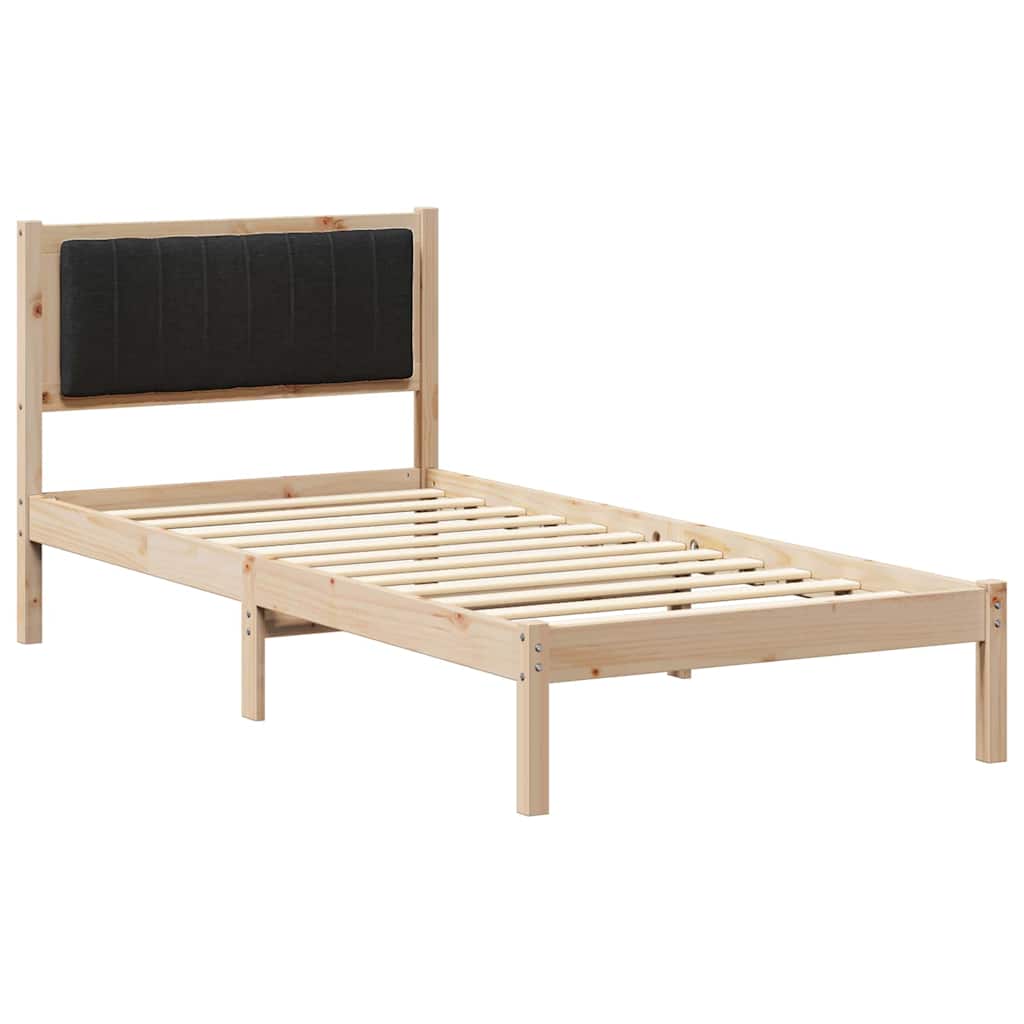 Rám Postele S Čalouněným Čelem S Čelo Černá 90 X 200 Cm