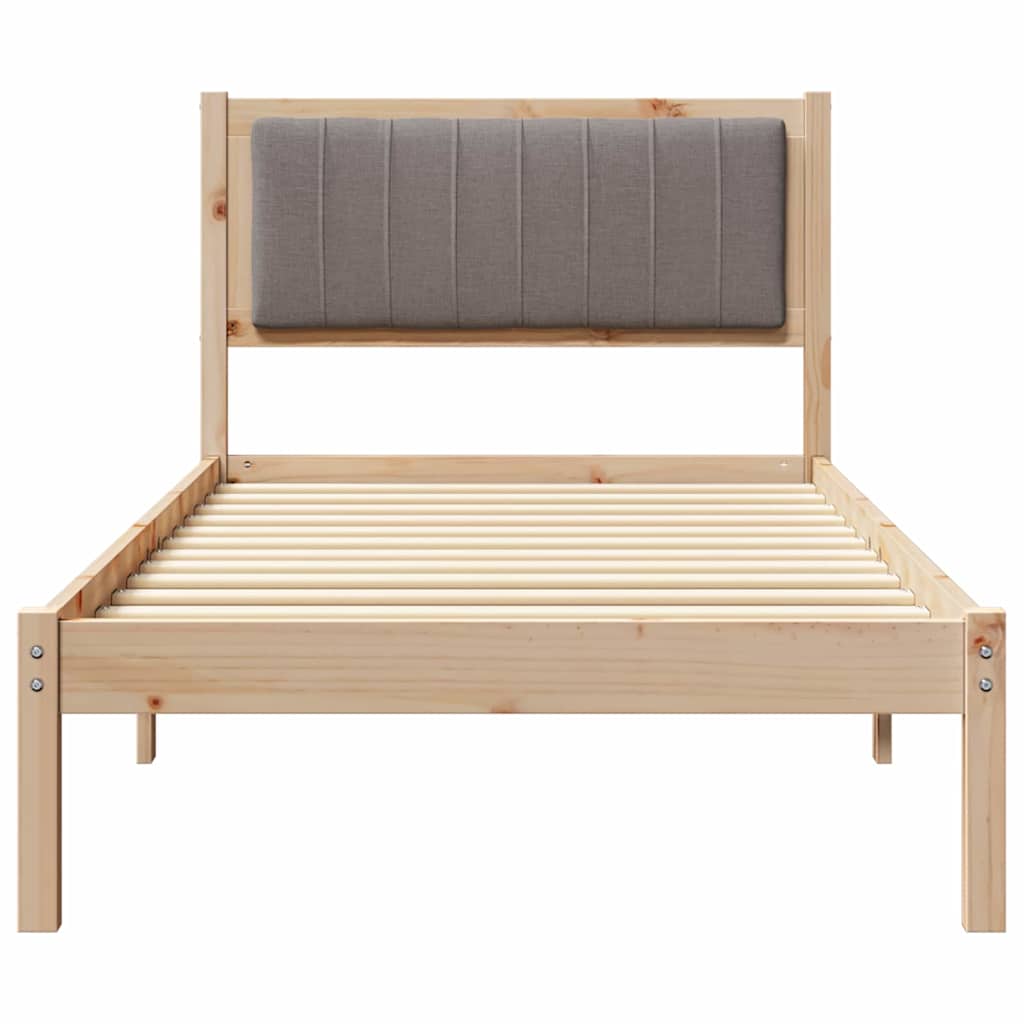 Rám Postele S Čalouněným Čelem S Čelo Taupe 90 X 200 Cm
