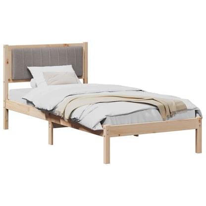 Rám Postele S Čalouněným Čelem S Čelo Taupe 90 X 200 Cm