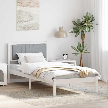 Rám Postele S Čalouněným Čelem S Čelo Světle Šedá 90 X 200 Cm