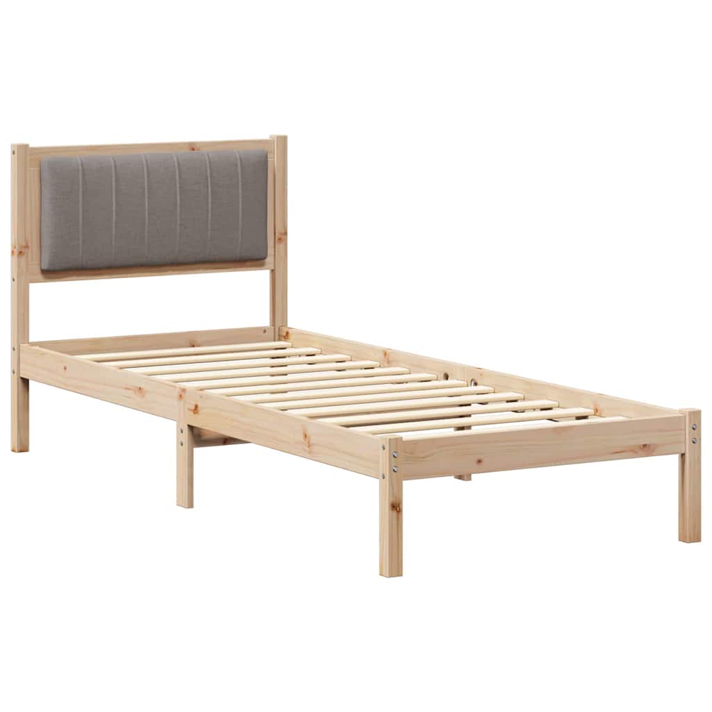 Rám Postele S Čalouněným Čelem S Čelo Taupe 80 X 200 Cm