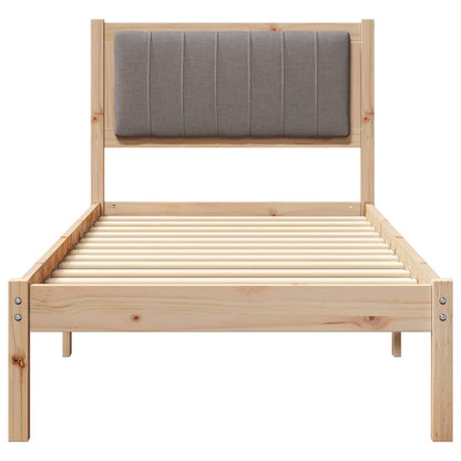 Rám Postele S Čalouněným Čelem S Čelo Taupe 80 X 200 Cm