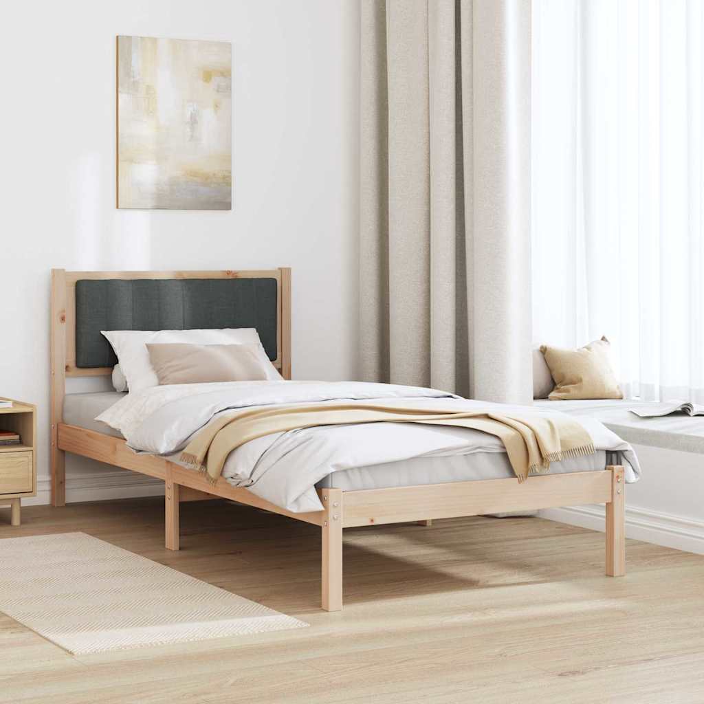 Rám Postele S Čalouněným Čelem S Čelo Tmavě Šedá 90 X 190 Cm